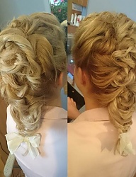 Fryzury Długie Wieczorowe Kręcone Upięcie Blond - 3073945