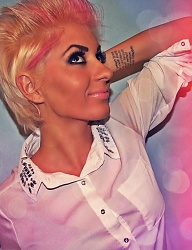 Fryzury Krótkie Na co dzień Proste Irokez damski Blond - 1740269