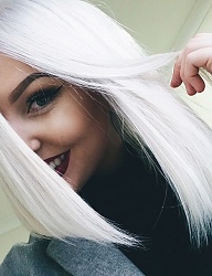 Fryzury Średnie Na co dzień Proste Rozpuszczone Blond - 3112999