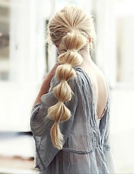 Fryzury Długie Na co dzień Proste Upięcie Blond - 3090311