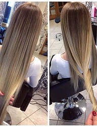 Fryzury Długie Na co dzień Proste Rozpuszczone Blond - 3087747