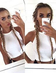Fryzury Długie Na co dzień Kręcone Warkocze Blond - 3088756