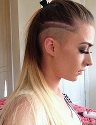 Fryzury Długie Alternatywne Tribale - wzory na głowie Blond - 3006108