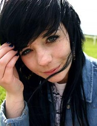 Fryzury Średnie Alternatywne EMO Czarne - 1289683