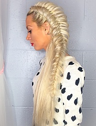 Fryzury Długie Na co dzień Proste Warkocze Blond - 2975625