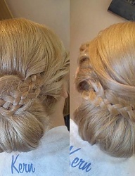 Fryzury Długie Ślubne Proste Upięcie Blond - 2999720
