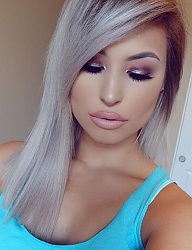 Fryzury Średnie Na co dzień Proste Rozpuszczone Blond - 3125880