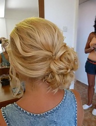 Fryzury Długie Na co dzień Kręcone Upięcie Blond - 2166833