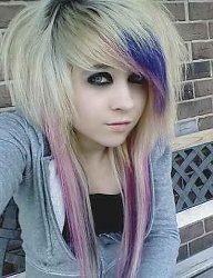 Fryzury Średnie Alternatywne EMO - 87466