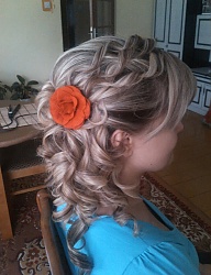 Fryzury Długie Ślubne Proste Upięcie Blond - 1196605