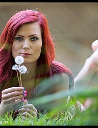 Fryzury Długie Na co dzień Proste z grzywką Rozpuszczone Rude - 2030853