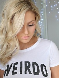 Fryzury Średnie Wieczorowe Kręcone Rozpuszczone Blond - 2822047