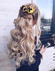 Fryzury Długie Na co dzień Kręcone Rozpuszczone Blond - 3215748