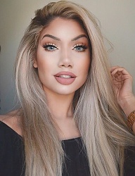 Fryzury Długie Na co dzień Proste Rozpuszczone Blond - 3134957