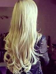 Fryzury Długie Na co dzień Kręcone Rozpuszczone Blond - 2406429