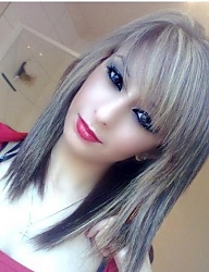 Fryzury Średnie Na co dzień Proste z grzywką Rozpuszczone Blond - 1753730