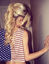 Fryzury Długie Na co dzień Kręcone Upięcie Blond - 2140555