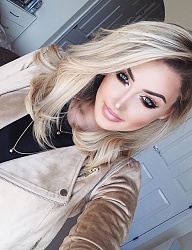 Fryzury Średnie Na co dzień Proste Rozpuszczone Blond - 3115356