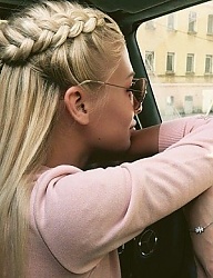 Fryzury Długie Na co dzień Kręcone Warkocze Blond - 3102222