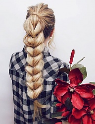 Fryzury Długie Na co dzień Proste Warkocze Blond - 3073406