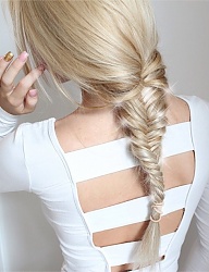Fryzury Długie Na co dzień Proste Warkocze Blond - 2038607