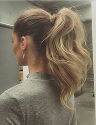 Fryzury Długie Na co dzień Kręcone Upięcie Blond - 3063239