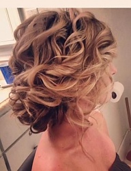 Fryzury Średnie Na co dzień Kręcone Upięcie Blond - 2715860