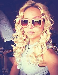 Fryzury Średnie Na co dzień Kręcone Rozpuszczone Blond - 2171293