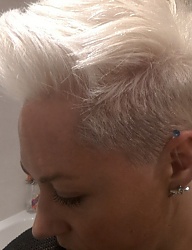 Fryzury Krótkie Na co dzień Proste Irokez damski Blond - 1772084