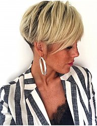 Fryzury Krótkie Na co dzień Proste Rozpuszczone Blond - 3270526