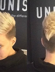 Fryzury Krótkie Na co dzień Proste Irokez damski Blond - 2444017