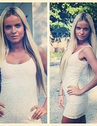 Fryzury Długie Na co dzień Proste Rozpuszczone Blond - 2061180