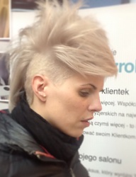 Fryzury Krótkie Na co dzień Proste Irokez damski Blond - 1825354