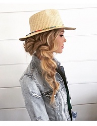 Fryzury Długie Na co dzień Kręcone Warkocze Blond - 2975384