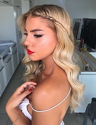 Fryzury Długie Ślubne Kręcone Rozpuszczone Blond - 3271805