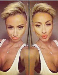 Fryzury Krótkie Na co dzień Proste Irokez damski Blond - 3093262