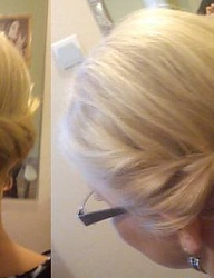 Fryzury Średnie Wieczorowe Proste Upięcie Blond - 2166835