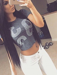 Fryzury Długie Na co dzień Proste Rozpuszczone Czarne - 3032589