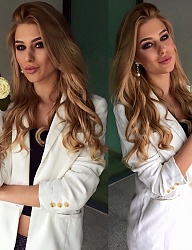Fryzury Długie Na co dzień Kręcone Rozpuszczone Blond - 3152518