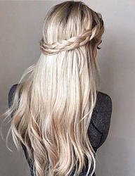 Fryzury Długie Na co dzień Kręcone Rozpuszczone Blond - 3103681