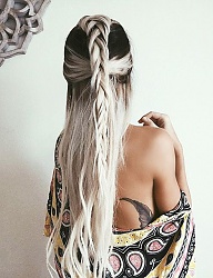 Fryzury Długie Na co dzień Proste Warkocze Blond - 3118565