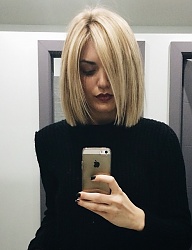 Fryzury Średnie Na co dzień Proste Rozpuszczone Blond - 3032857