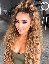 Fryzury Długie Na co dzień Kręcone Upięcie Blond - 3272476