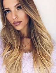 Fryzury Długie Na co dzień Proste Rozpuszczone Blond - 3089229