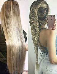 Fryzury Długie Na co dzień Proste Rozpuszczone Blond - 3208154