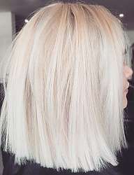 Fryzury Średnie Na co dzień Proste Rozpuszczone Blond - 3247280
