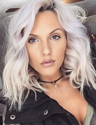 Fryzury Średnie Na co dzień Kręcone Rozpuszczone Blond - 3260582