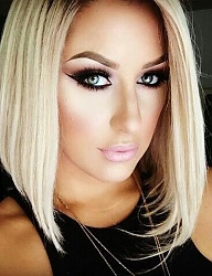 Fryzury Średnie Na co dzień Proste Rozpuszczone Blond - 3241050
