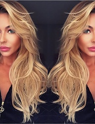 Fryzury Długie Na co dzień Proste Rozpuszczone Blond - 3075678