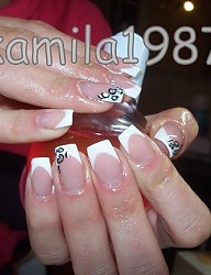 Paznokcie Akryl French Kwadratowe - 1072143